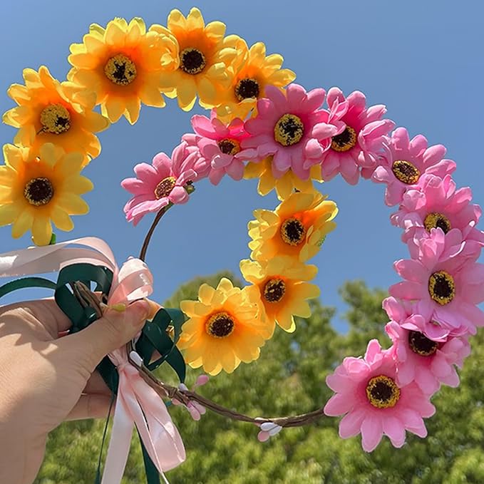 Realistic Headband Headpiece Tiaras Flower Hairband Women Wedding Party Accessories