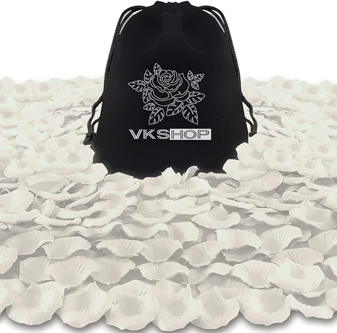 4500 Pack White Rose Petals,Artificial Roses Flower Petals for Romantic Night,Valentine's Day and Weddings