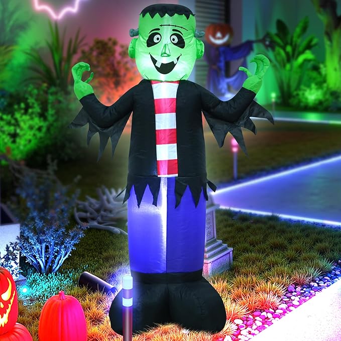 3.5FT Monster Halloween Inflatable Decorations Halloween Parties Holiday Decor Blow Up Decorations with LED Lights Indoor Outdoor Yard Graden Decor