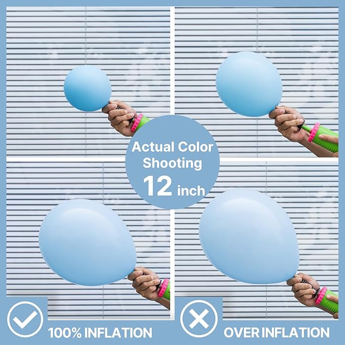 PartyWoo Light Blue Balloons 85 pcs Different Sizes of 18 12 10 5 Inch Baby Pastel Sky Aqua Blue Balloon Arch Kit Garland for Graduation Baby Shower Gender Reveal Birthday Party Decorations Blue-Y4