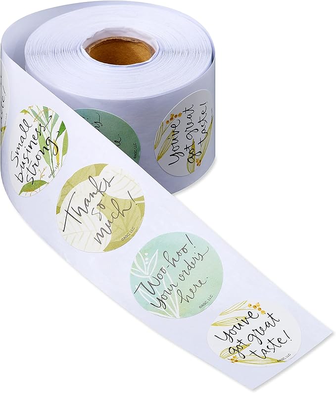 American Greetings Small Business Thank You Stickers or Seals, Kathy Davis Design (500-Count)