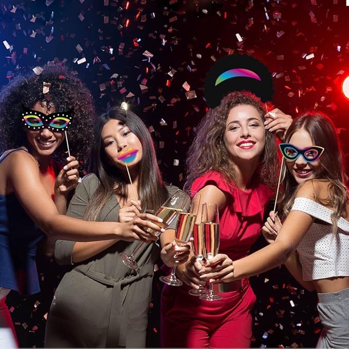 New Year’s Photo Booth Props 2026 – Pack of 29, New Year’s Eve Party Supplies 2026 | New Year’s Eve Photo Booth Props 2026 | Happy New Year Decorations 2026 Props