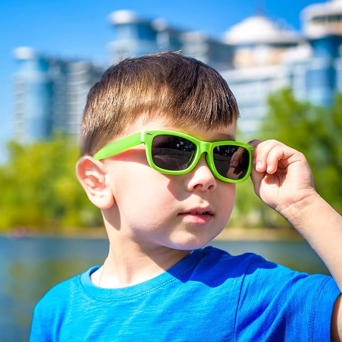 Pibupibu Kids Neon Colors Party Favor Supplies Unisex Sunglasses Pack of 8