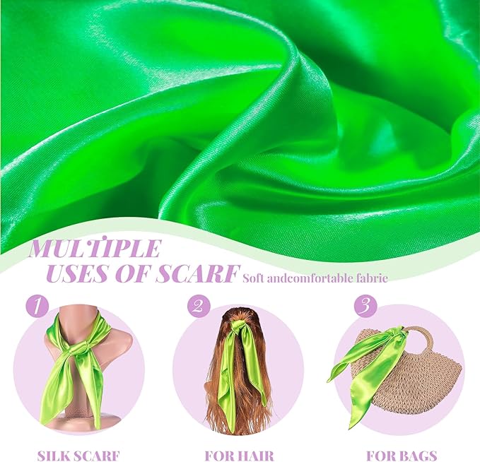 4 Pcs 70s 60s Accessories Women Hippie Disco Groovy Costume Accessories Headband Dangle Earrings Sunglasses Silk Scarf