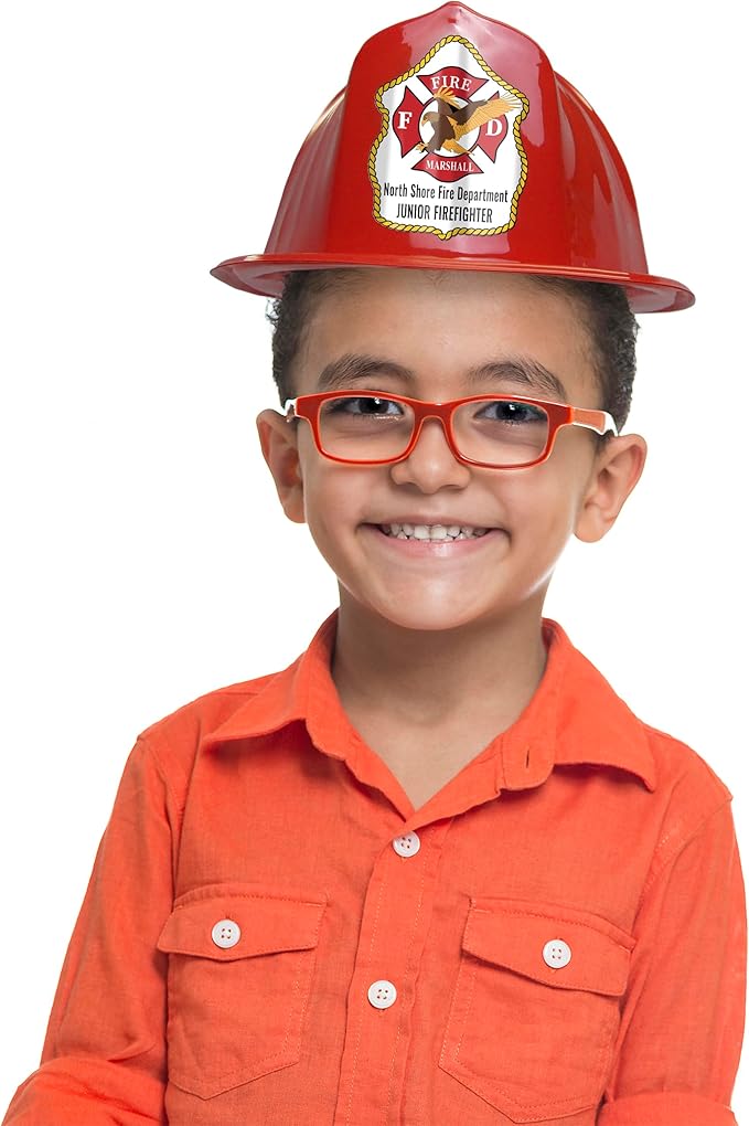 Kenco Kids Customizable Plastic Firefighter Hats -Choose your style, add your name or department