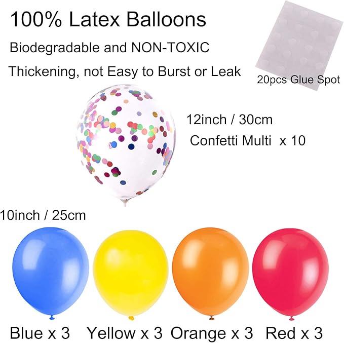 ZERODECO Party Decoration, Multi-colored Paper Fans Pom Poms Flowers Garlands Confetti Latex Balloons String Polka Dot Triangle Bunting Flags for Birthday Cinco De Mayo Fiesta Mexican Party