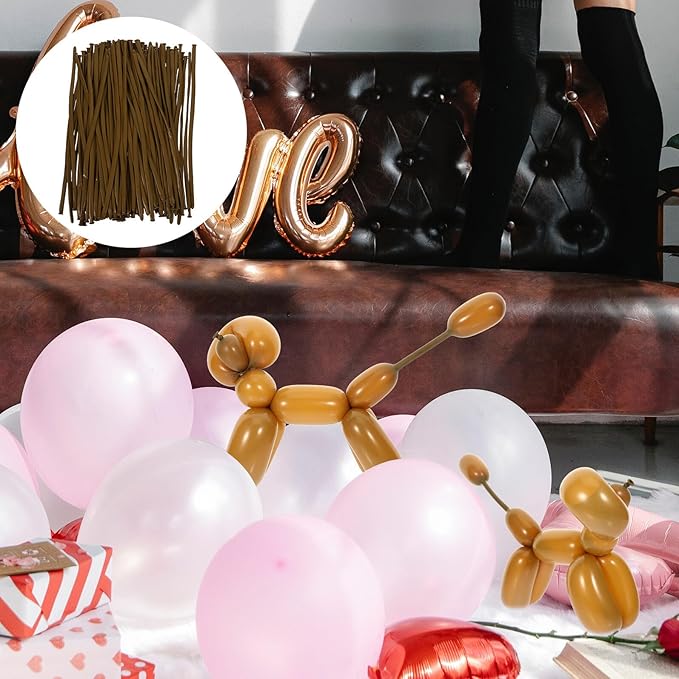 BESPORTBLE 100pcs Long Twisting Balloons DIY Modelling Balloons Kit for Party Decorations Festival Birthday Wedding Supplies