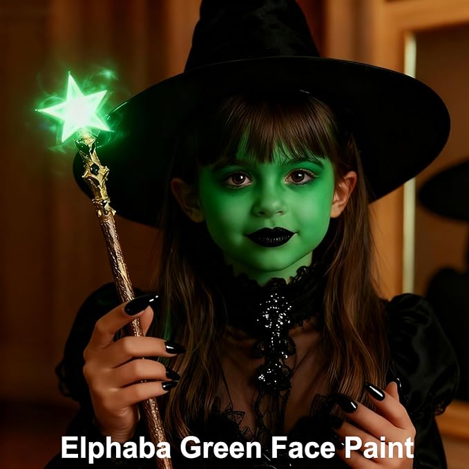 MEICOLY Green Face Body Paint Stick,Christmas Stocking Stuffers,Green Face Paint for Halloween SFX Witch Elphaba Makeup,Camo Hulk Face Painting,Eye Black Stick for Baseball Softball Football Lacrosse