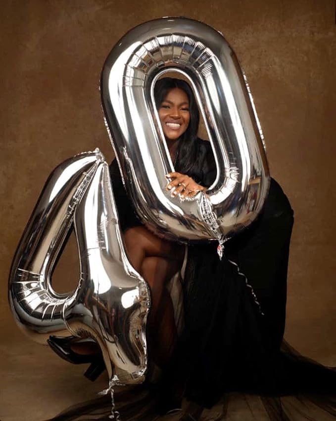 40 Inch Silver 40 Number Balloons Giant Jumbo Huge 40 Foil Mylar Helium Number Digital Balloons Silver Birthday Mylar Digital Balloons 40th Birthday Party 40th Anniversary Events Party Decorations