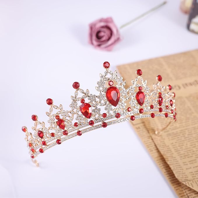 Princess Tiara and Crown for Women Wedding Tiaras for Bridal girls Tiaras and Crystal Crowns Rhinestone Headband Metal Hair Accessories for Costume Birthday Party Prom Gifts