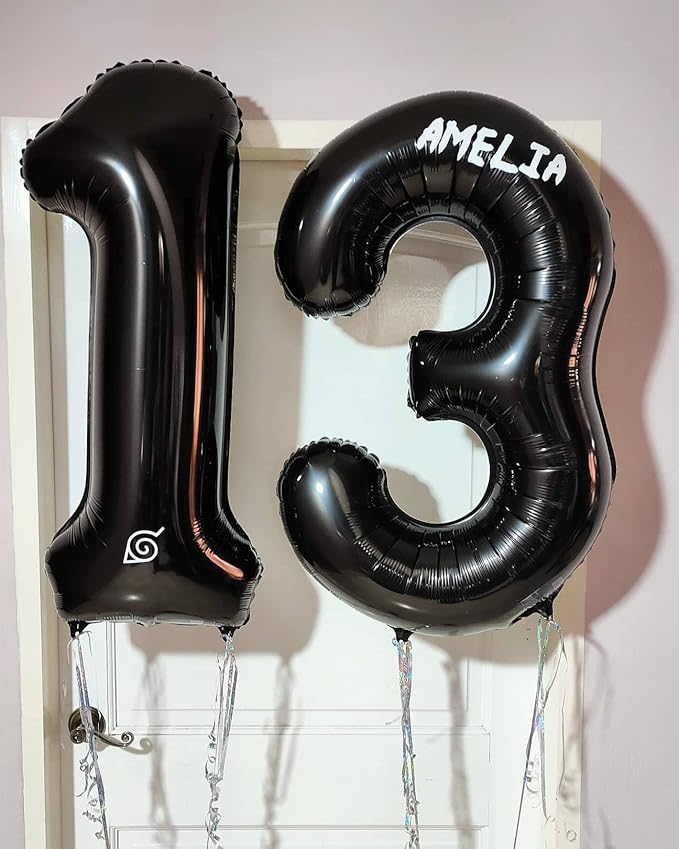 40 Inch Black 14 Number Balloons Giant 14 Balloons Black Birthday Balloons 14th Birthday Anniversary Events Party Decorations Supplies