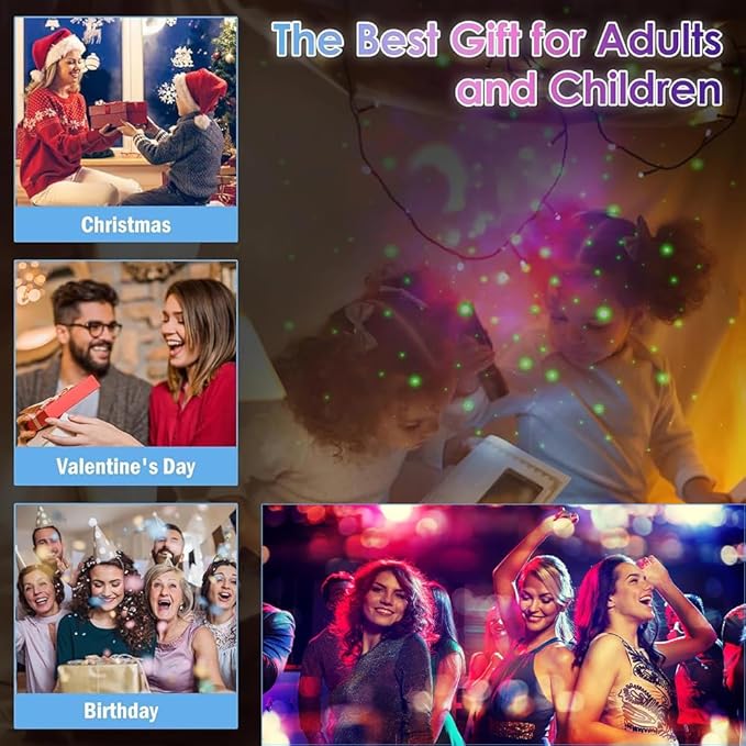 Party Lights Dj Disco Lights,Lamp Sets Strobe Stage Light Sound Activated Laser Light Stage Projector with Remote Control for Gift Parties Decorations Christmas Halloween Club Karaoke KTV Bar