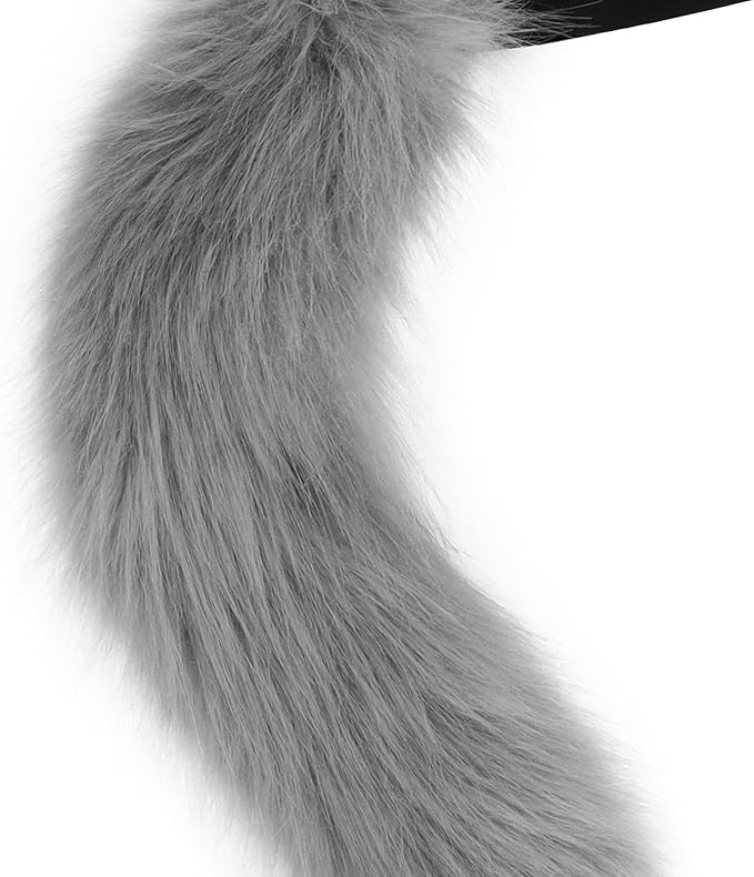 Faux Fur Fox Wolf Tail Animal Dog Furry Tails for Halloween Party Cosplay Accessory
