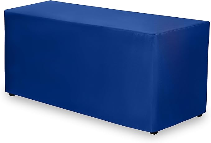 Gee Di Moda Fitted Tablecloth - 48 x 30 Inch Royal Blue Fitted Table Cloth for 4 Foot Rectangle Table - Heavy Duty Washable Fabric - for 4 Ft Buffet Table Holiday Party Dinner Wedding & Trade Show