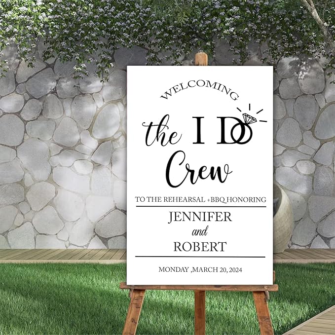 Personalized I Do BBQ Welcome Sign, I Do BBQ Sign, I Do BBQ Decorations, I Do Crew Welcome Sign, The “I Do Crew” Rehearsal Dinner, Welcome Sign BBQ Rehearsal Dinner