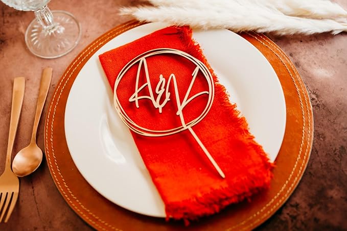 Custom Cursive Wedding Personalized Acrylic and Wood Cake Topper, Modern Handwriting, Cake Topper, Birthday Topper, Rustic Elegant Cake Toppers