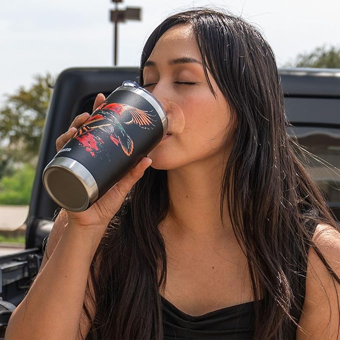 GRITR Stainless Steel Tumbler – 20oz/30oz, Insulated & Leakproof, Hot or Cold Drinks Anywhere, Travel Tumbler with Straw and Lids for Coffee, Water & Smoothies