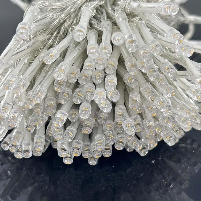 MEHOFOND 100ft 300 LED Christmas String Lights, 8 Lighting Modes Fariy LED String Lights, Timer Plug in Xmas Bday Wedding Party Decoration Outdoor Indoor Holiday Garden Decor (Warm White)(Connectable)