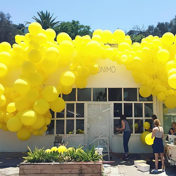 PartyWoo Yellow Balloons 50pcs 12 Inch Yellow Latex Helium Balloons for Birthday Baby Shower Graduation Sunflower Anniversary Engagement Bee Hawaiian Beach Lemon Theme Party Decorations Yellow-Y55