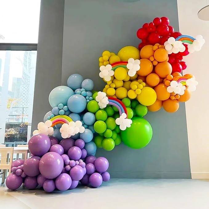Balloons, 66pack 12inch Assorted Color Rainbow Latex Party Balloons for Wedding, Birthday, Graduation, Bridal Shower, Baby Shower, Gender Reveal, Anniversary Party Decorations