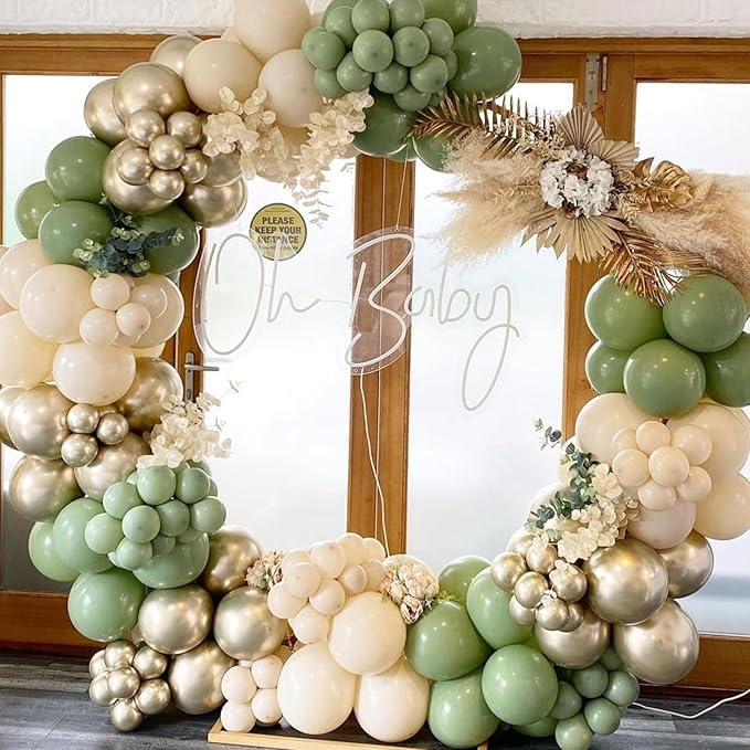 White Sand Balloons, 113Pcs Different Sizes Cream Beige Balloon Garland Arch Kit 18/12/10/5 Inch, Matte Retro Neutral Sand White Latex Helium Balloons for Birthday Wedding Anniversary Party Decoration