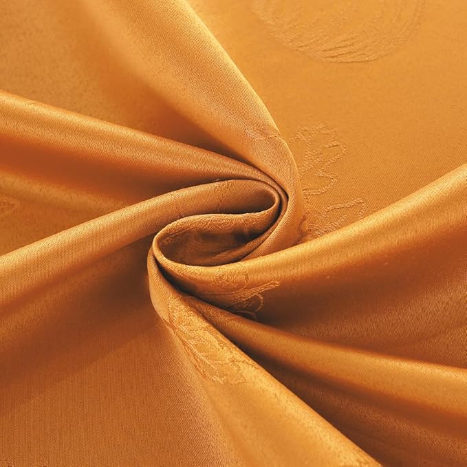 MATIRUG Fall Thanksgiving Table Cloths Rectangle 60 x 120 Inches, Pumpkin Jacquard Waterproof Washable Tablecloth, Farmhouse Banquet Table Cover for Autumn Friendsgiving/Honey