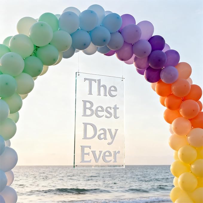 Pastel Macaron Balloons 100 Pack, 12 Inch Latex Helium Rainbow Balloons Garland with Assorted Colors for Birthdays Weddings Baby Showers Graduation Arch Party Decorations
