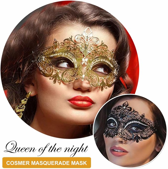 Masquerade Mask for Women Men Couple Venetian Mask Roman Greek Mask for Halloween Costume Party Prom