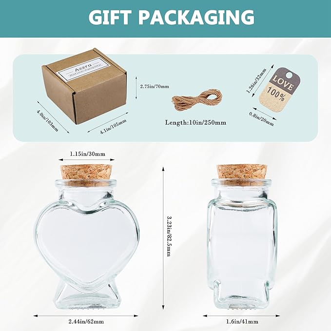 2 Pack Heart Shaped Honeymoon Sand Keepsake Jar, Bridal Shower Gifts, Honeymoon Essentials for Newlywed, Engagement, Wedding Gifts for Couples 2025