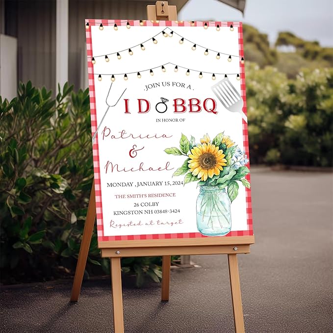 I Do BBQ Welcome Sign Template, Editable BBQ Couples Shower, I Do BBQ Couple's Shower, Barbecue Rehearsal Dinner, Couples Shower BBQ Sign, BBQ Welcome Sign, Bbq Engagement Sign
