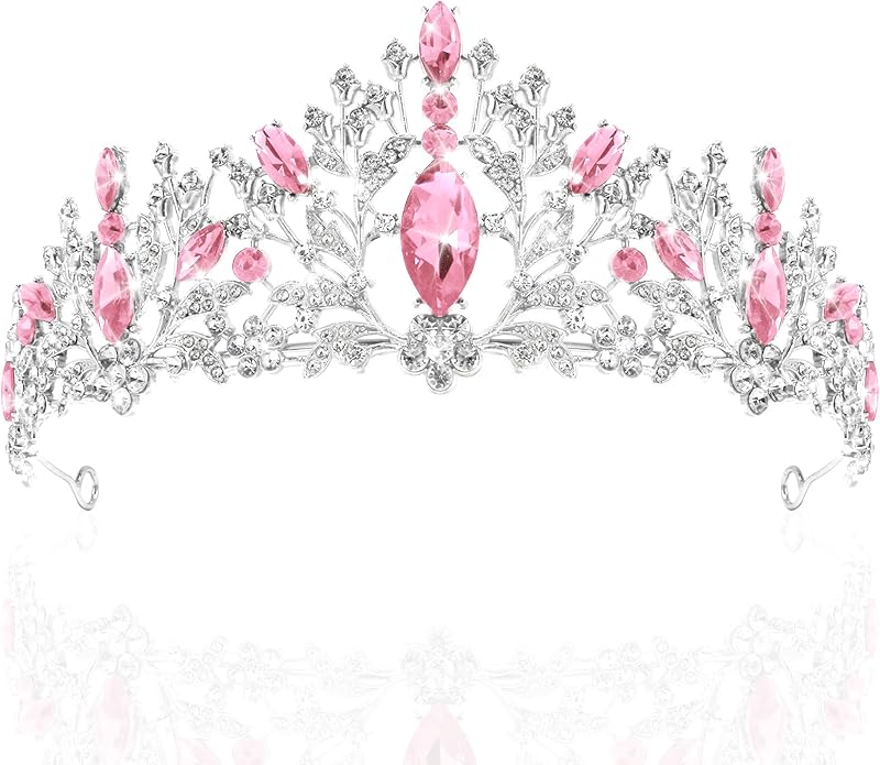 TAROSE Crowns for Women and Girls, Queen Crystal Gold Silver Tiaras with White Rhinestone and Combs, Goddess Crown for Wedding Bride Birthday Princess Bridal Shower Hair Accessories for Women