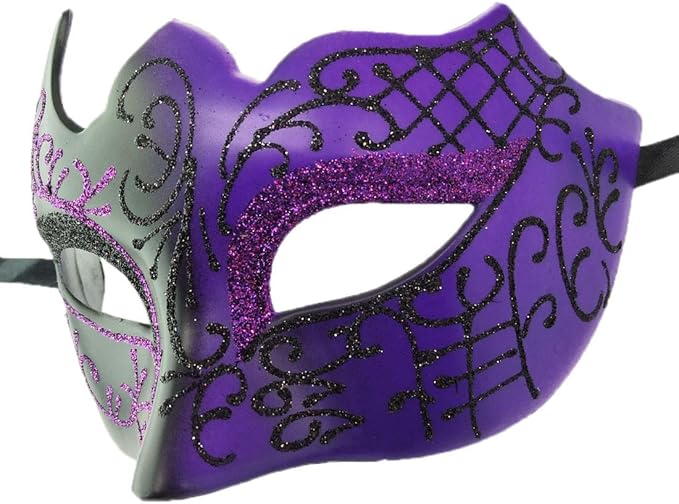 Coolwife Couples Masquerade Masks Metal Venetian Mardi Gras Party Evening Prom Costume Mask