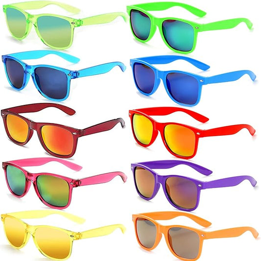 Eyegla Sunglasses Bulk Adults Party Sunglasses 80s Glasses Shades for Party Favors 8/10/20/30Pack