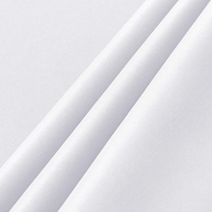 sancua 10 Pack White Tablecloth 60 x 120 Inch, Rectangle Table Cloth for 8 Feet Tables - Stain and Wrinkle Resistant Washable Polyester Table Cover for Dining Tables, Buffet Parties and Camping