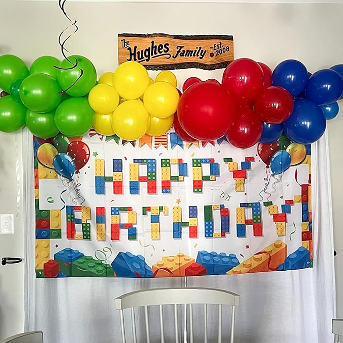 Red Blue Yellow Green Balloon Set, 12 Inch Carnival Circus Party Balloon Red Blue Green Yellow Helium Balloons Confetti Latex Balloon for Video Game Party Rainbow Kid Birthday Party Carnival Circus