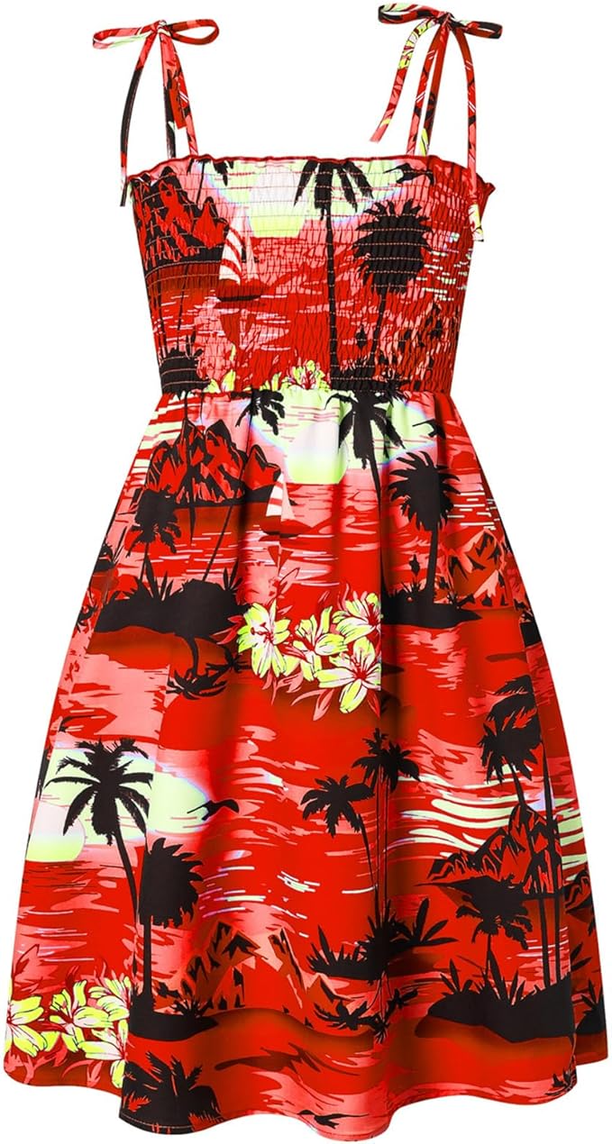 Cromoncent Matching Hawaiian Outfits for Family, Dad and Son Matching Luau Beach Tropical Shirts Mommy Daughter Tropical Sets
