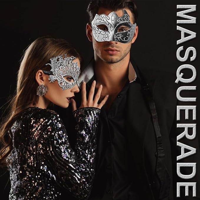 Masquerade Masks for Women Men Couple Lace Eye Mask for Venetian Carnival Halloween Party Ball Prom Costume Mardi Gras