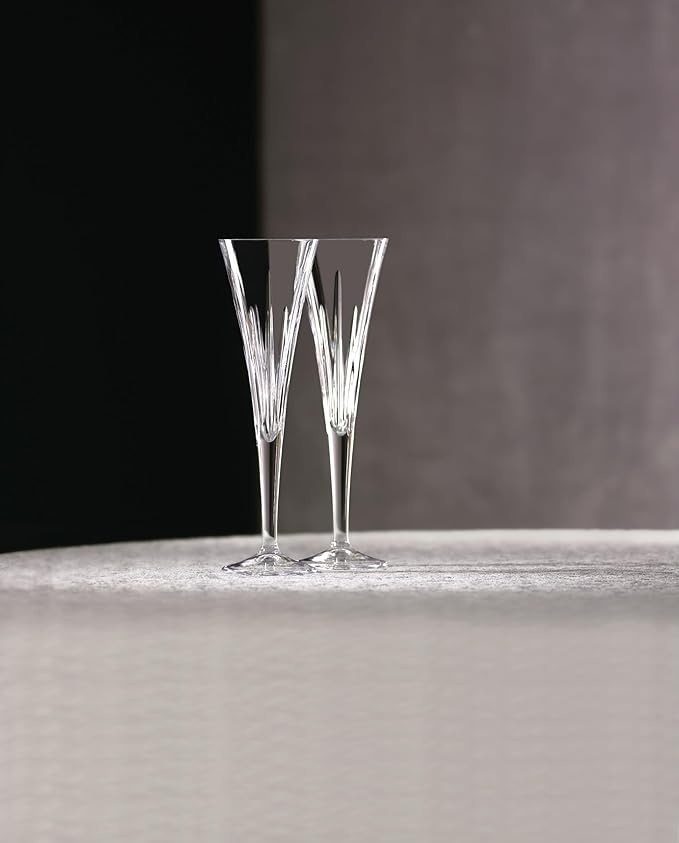 Reed & Barton Soho Crystal Flutes, Pair