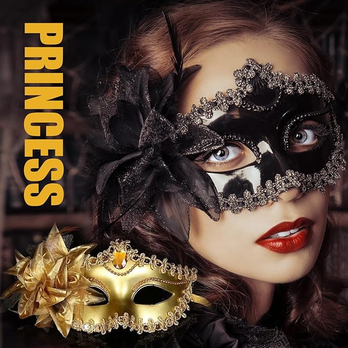 Masquerade Mask for Women Venetian Halloween Carnival Masks for Party Prom Ball