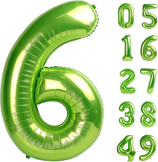 2026 number balloon pale green