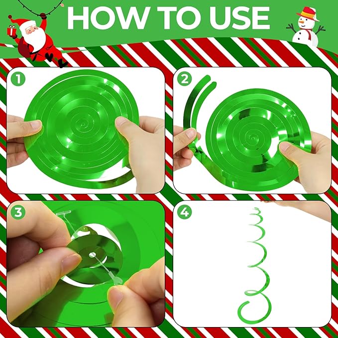24 PCS Green Hanging Swirl, Sparkle Ceiling Hanging Decorations, Plastic Streamer Party Decorations with Double-Swirls and Single-Swirls for Birthday Decorations, Christmas，Graduation, Baby Shower