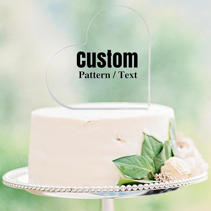 Custom Wedding Heart Acrylic Plaque,Mr & Mrs Cake Topper,Personalized Wedding Keepsake/Gift/Sign (Style 23)