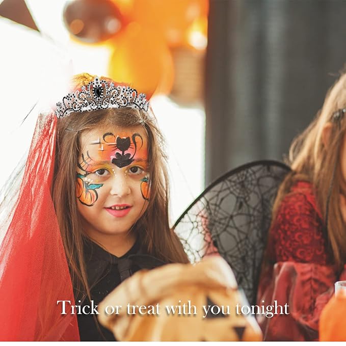 Velscrun Princess Crown, Tiaras for Girls, Black Birthday Princess Sash for Girls, Birthday Girl Crown, Birthday Accessories for Girls, Princess Birthday Decorations, Princess Birthday Party Supplies