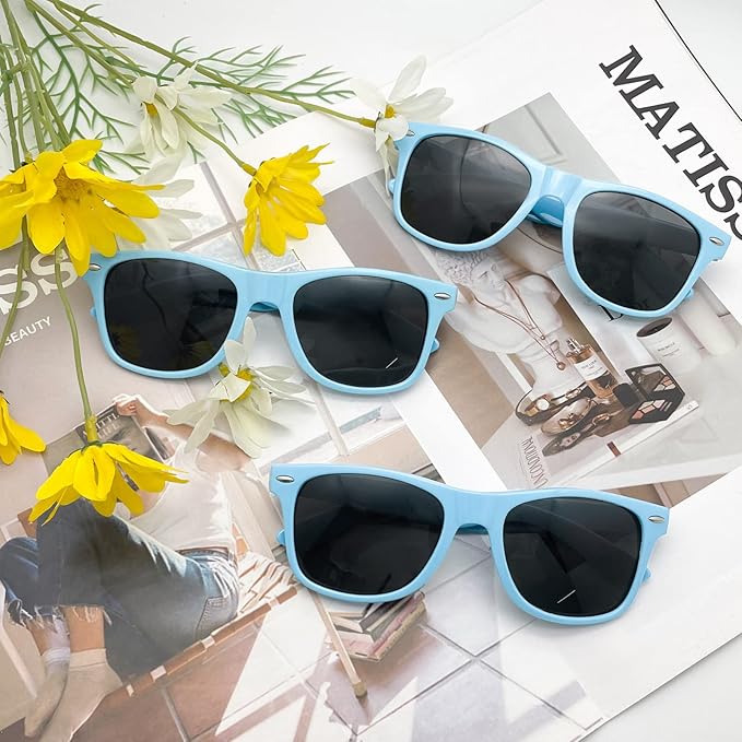 Pibupibu Neon Colors Party Favor Supplies Unisex Sunglasses Pack of 8