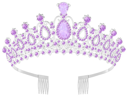 Tiara Crown for Women, Queen Tiara for Birthday Prom Bridal Party Custome Purple