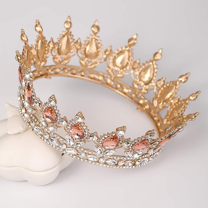 FORSEVEN Queen Crown Rhinestone Wedding Crowns and Tiaras for Women Costume Party Hair Accessories Princess Birthday Crown Crystal Bridal Crown Halloween Decorations Headband