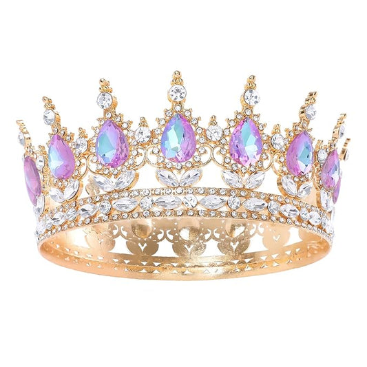 Queen Crown for Women Crystal Tiara for Girl Rhinestone Wedding Headband for Bride Hair Accessories for Costume Birthday Party Prom