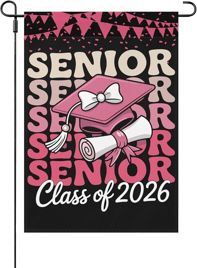Class Of 2026 Senior 2026 Graduation Flags Decorative Banners For Room Next Day Delivery