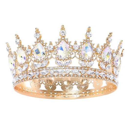 Queen Crown for Women Crystal Tiara for Girl Rhinestone Wedding Headband for Bride Hair Accessories for Costume Birthday Party Prom