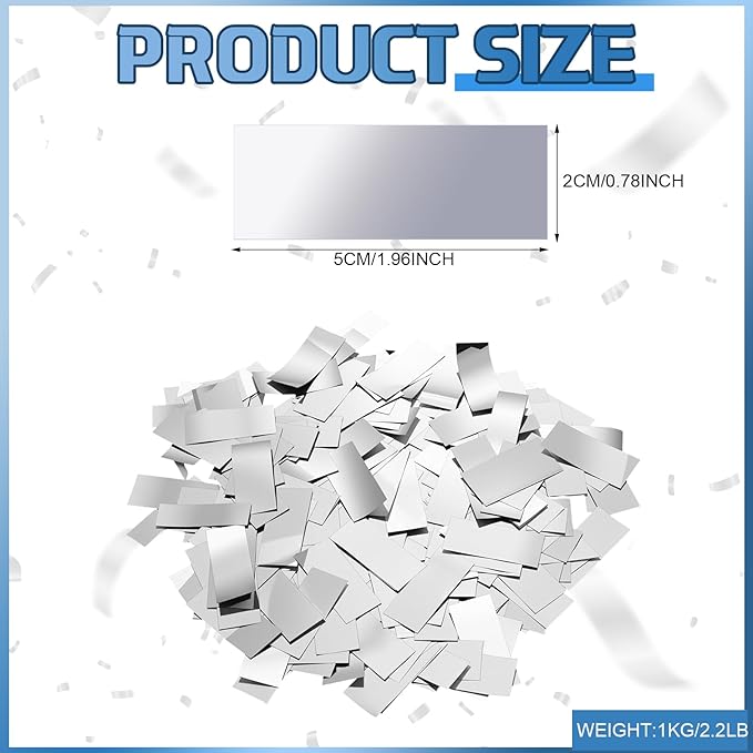 Sumind 1000 Grams Gold Silver Large Metallic Confetti Rose Glitter Throwable Table Scatter Foil Confetti for Wedding Birthday Party Baby Shower Graduation Christmas Celebrations